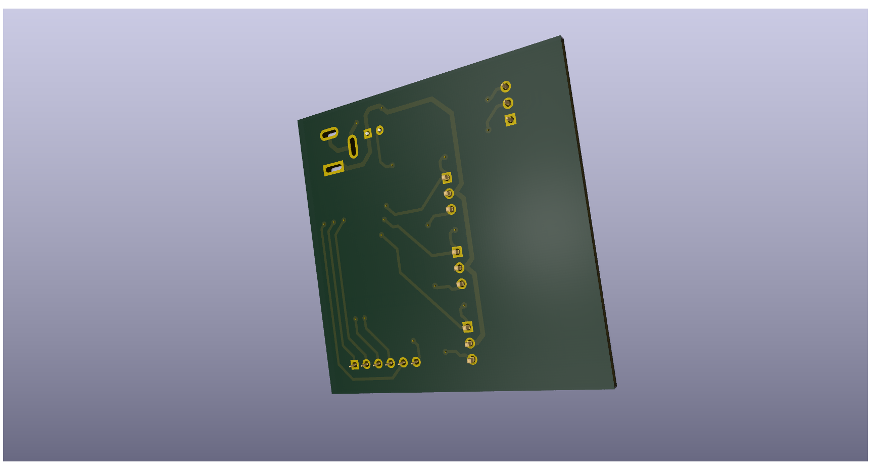 3D model of the board, bottom side